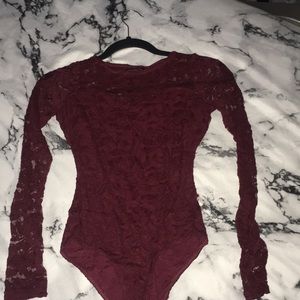 Lace long sleeve body suit✨